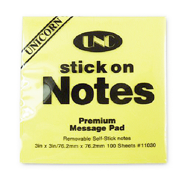 Giấy nhớ 3x3 (100 tờ) (Vàng) (UNC)